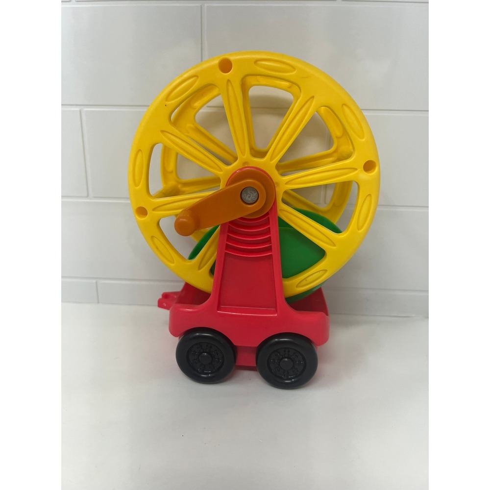 Fisher Price Little People Ferris Wheel Train Car 2011 Mattel‎ Red Yellow Green